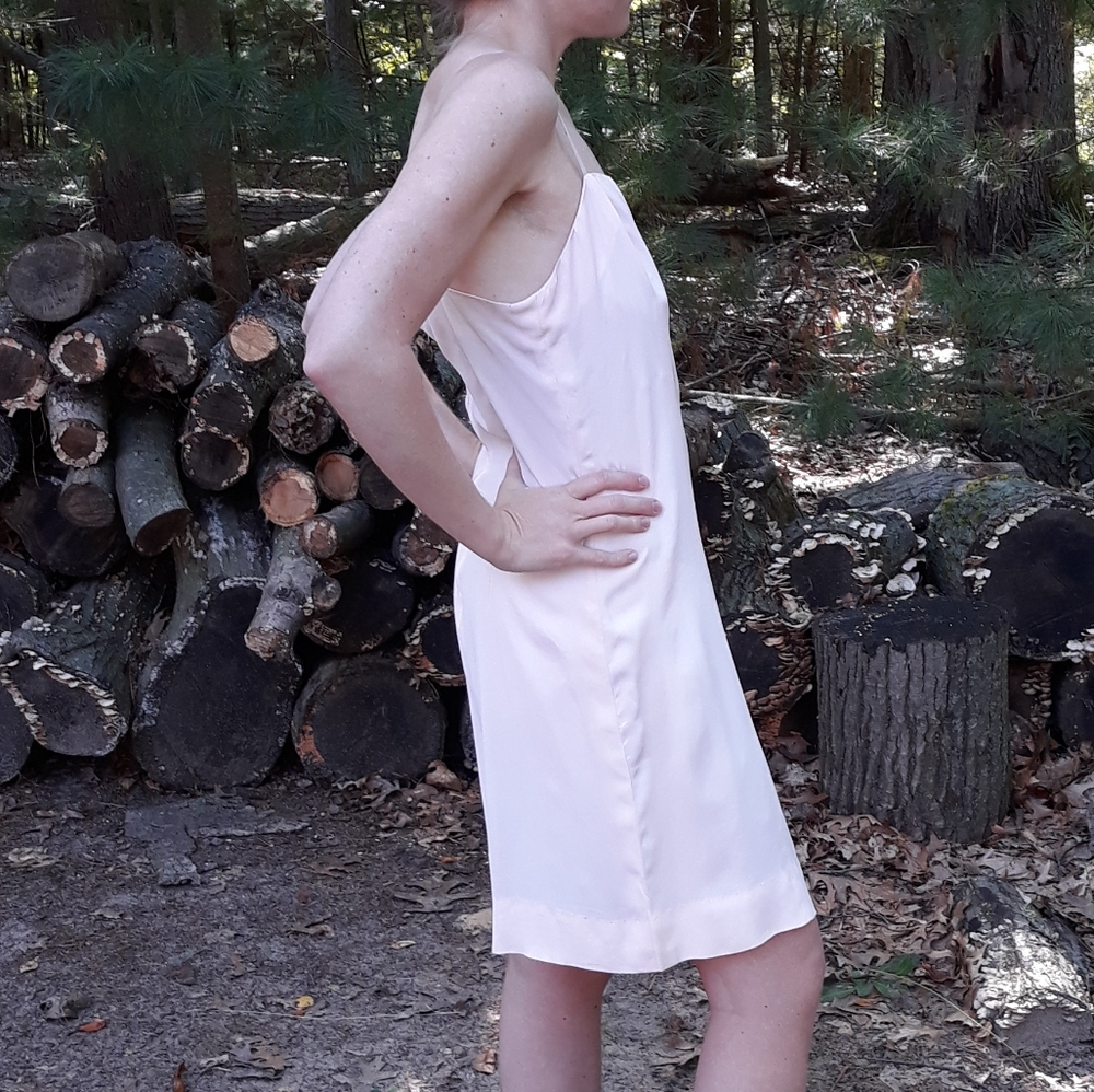 70s Carlye Slip Dress Pink Union Tag Feminine Girly Romantic - Picture 6 of 9